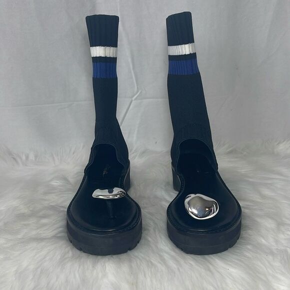 3.1 Phillip Lim Black Knitted Cat Thong Sandals NWOT Sz 36/US 6 - Picture 3 of 7